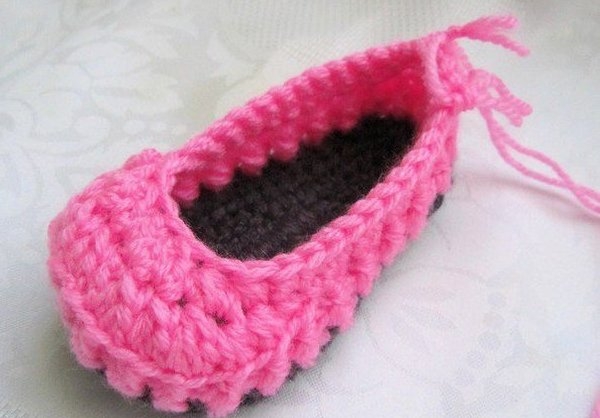 Пинетки-тапочки, вязанные крючком Пинетки-тапочки, вязанные крючком