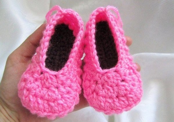 Пинетки-тапочки, вязанные крючком Пинетки-тапочки, вязанные крючком