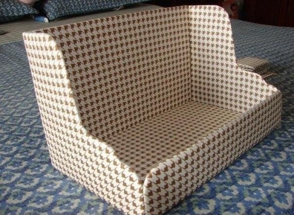 Органайзер для косметики из картона и ткани Органайзер для косметики из картона и ткани