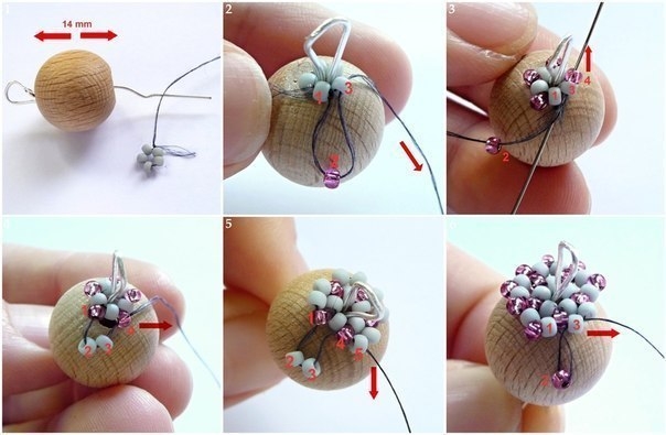Пошаговый мастер-класс оплетения бусины Пошаговый мастер-класс оплетения бусины