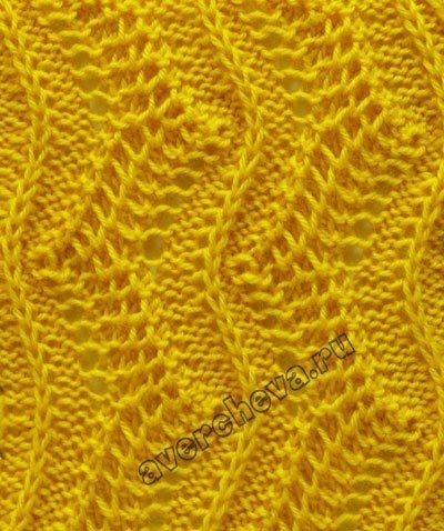 Узор  вертикальные волны с патентным узором