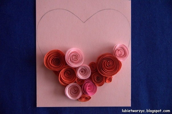 Открыточка с сердцем. Мастер-класс.
