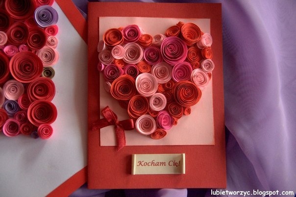 Открыточка с сердцем. Мастер-класс.