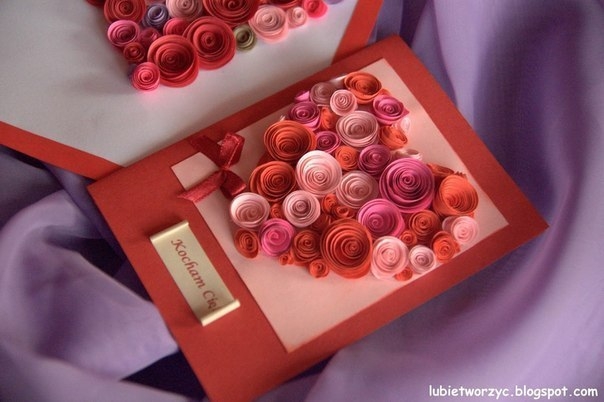 Открыточка с сердцем. Мастер-класс.