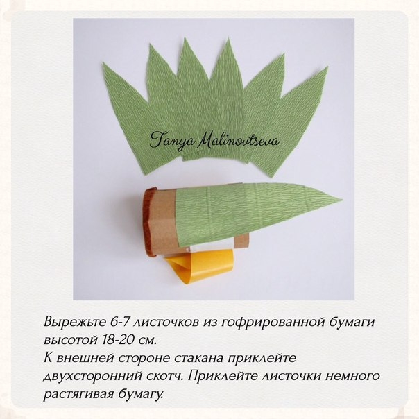 Мастер класс по выполнению стаканчика для композиции с тюльпанами