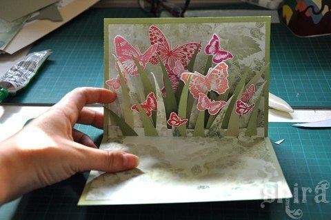 Открытка 3D с бабочками своими руками