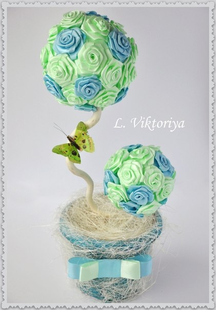 Роза из атласной ленты Роза из атласной ленты