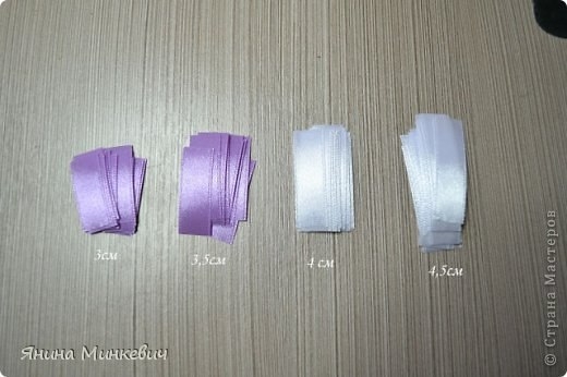 Цинии в технике канзаши