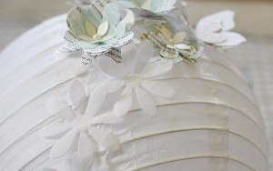 Декор бумажной люстры из Ikea