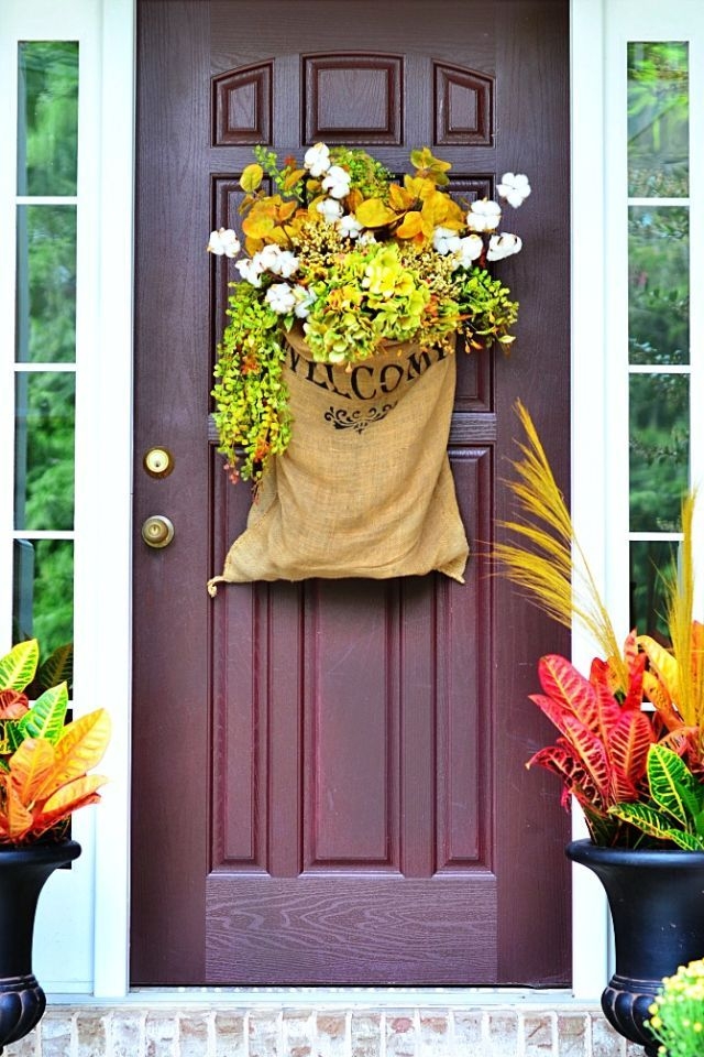 Осенний декор двери