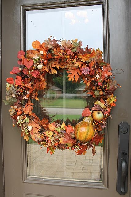 Осенний декор двери