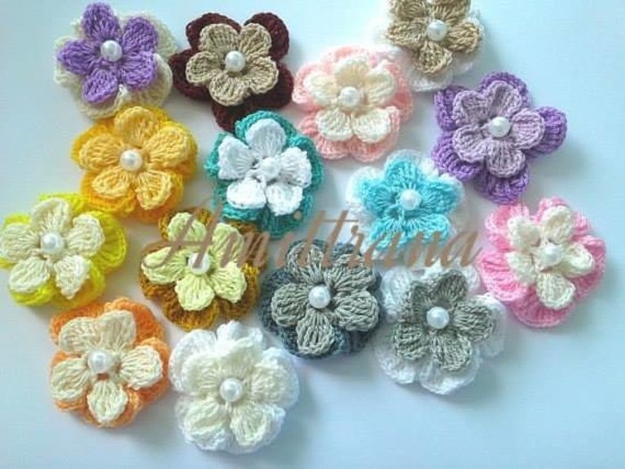 Вязаные цветы. Идеи для вдохновения.