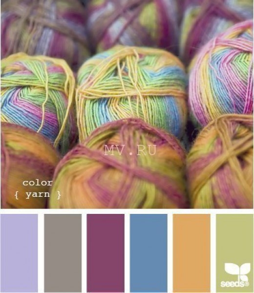 Сочетания цветов для вязания