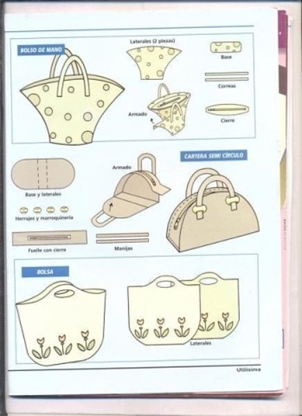 Простые выкройки сумок (подборка)