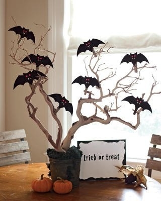 Декор дома на Хэллоуин. Летучие мыши: идеи и Шаблоны.