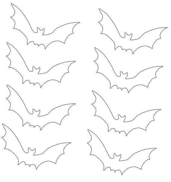 Декор дома на Хэллоуин. Летучие мыши: идеи и Шаблоны.