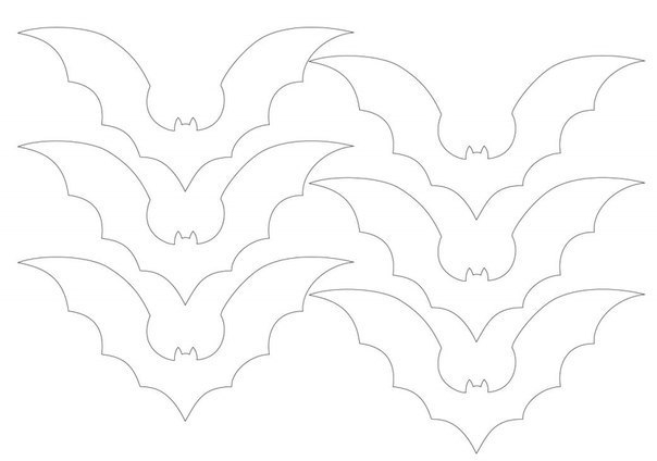 Декор дома на Хэллоуин. Летучие мыши: идеи и Шаблоны.