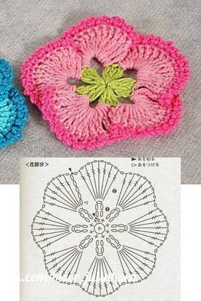 Вяжем листочки и цветочки