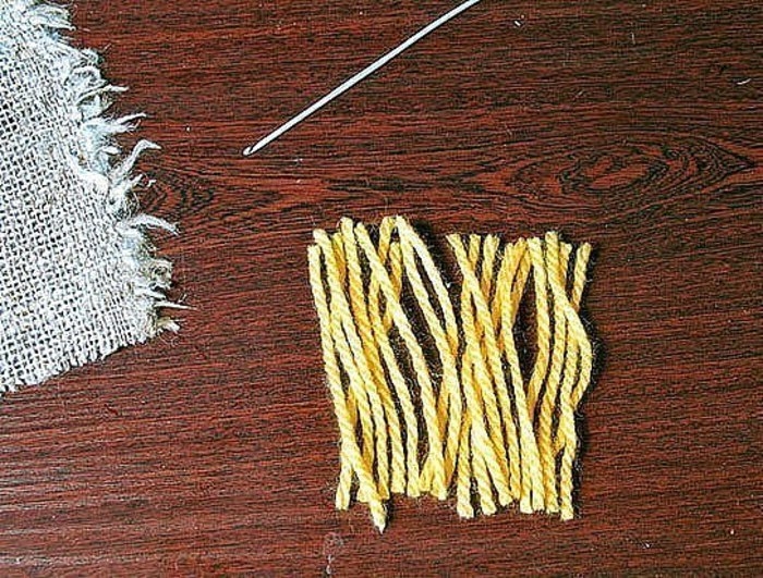 Пушистый коврик своими руками