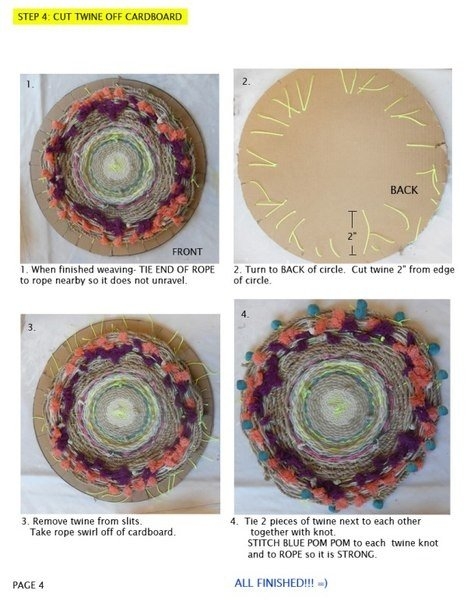 Коврики, сплетенные из прочных нитей, веревки и полосок ткани