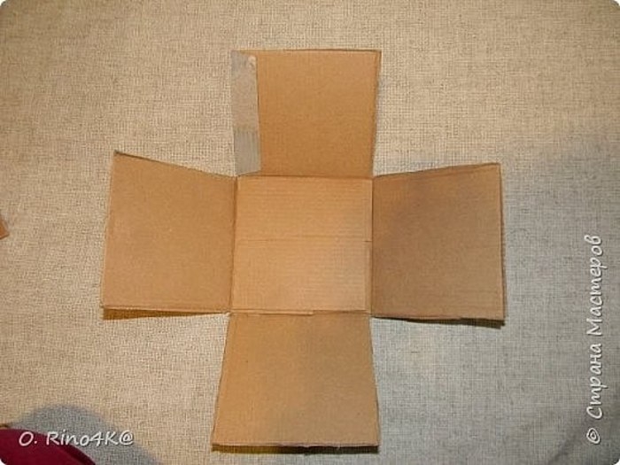 Корзиночка из бечевки и картона