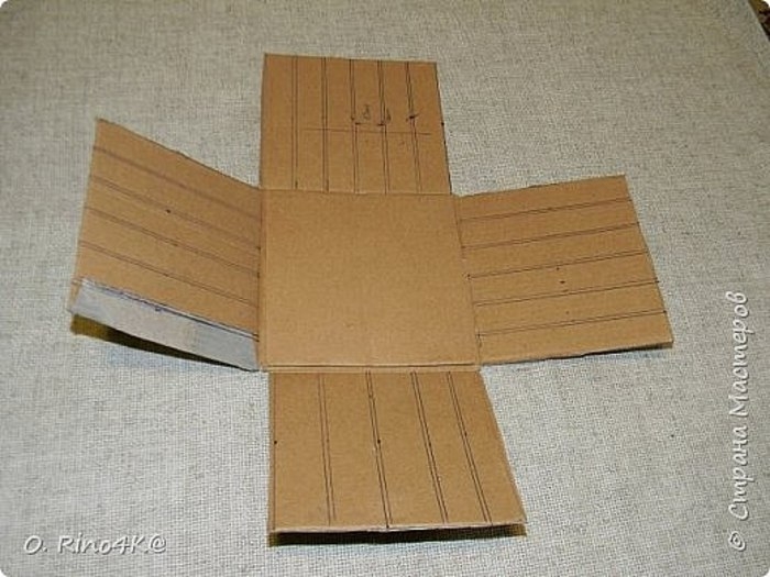 Корзиночка из бечевки и картона