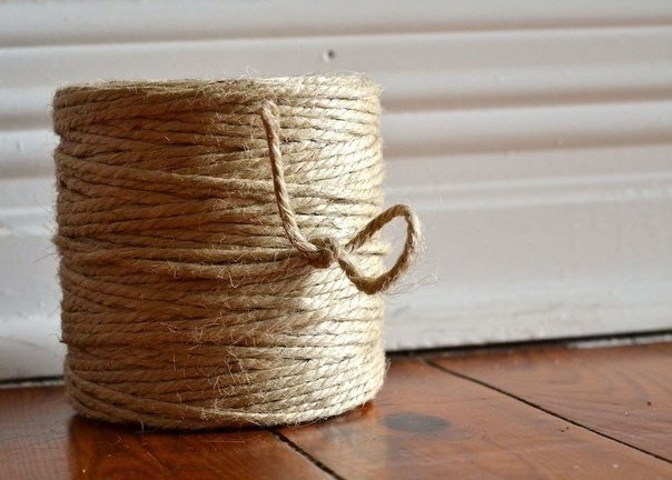 Корзинка из толстого шпагата