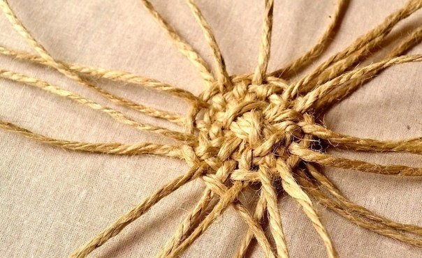 Корзинка из толстого шпагата