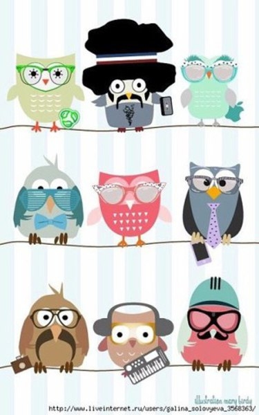 Милые совушки: аппликации
