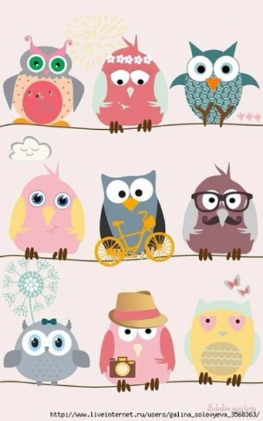 Милые совушки: аппликации