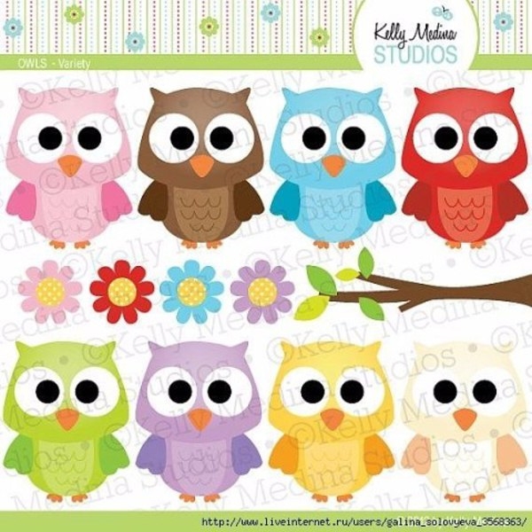 Милые совушки: аппликации