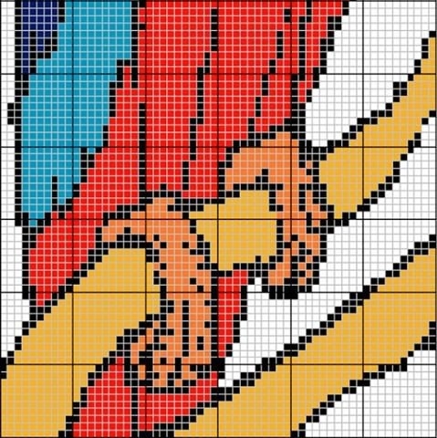 Шторка из бусин с попугаем.