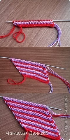 Мячики из остатков пряжи