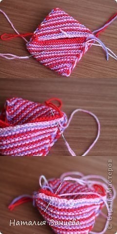 Мячики из остатков пряжи