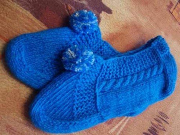 Вяжем тапочки без швов