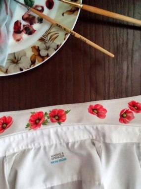 Роспись рубахи в стиле фольк-модерн