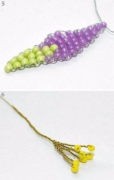 Нежные цветы из бисера. Мастер-класс.