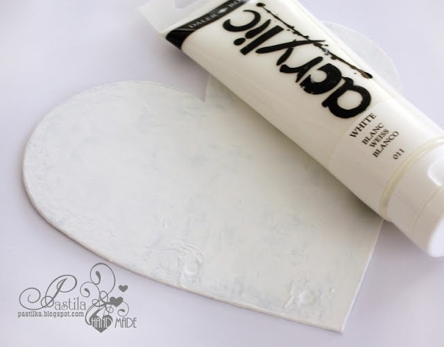 Декупажная рамка в виде сердца. Мастер-класс