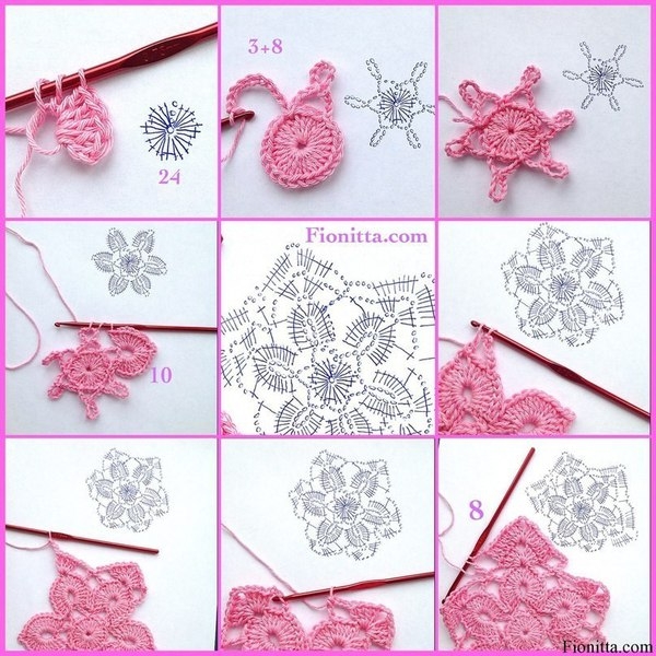 Радужный плед из мотивов Летний сад