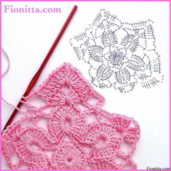 Радужный плед из мотивов Летний сад