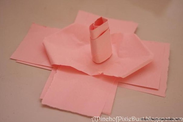 Роза из бумаги - необычный способ Роза из бумаги - необычный способ