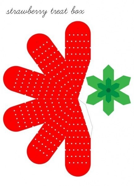 Коробочки для подарков. Клубничка в корзинке.