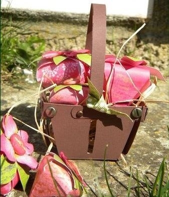 Коробочки для подарков. Клубничка в корзинке.