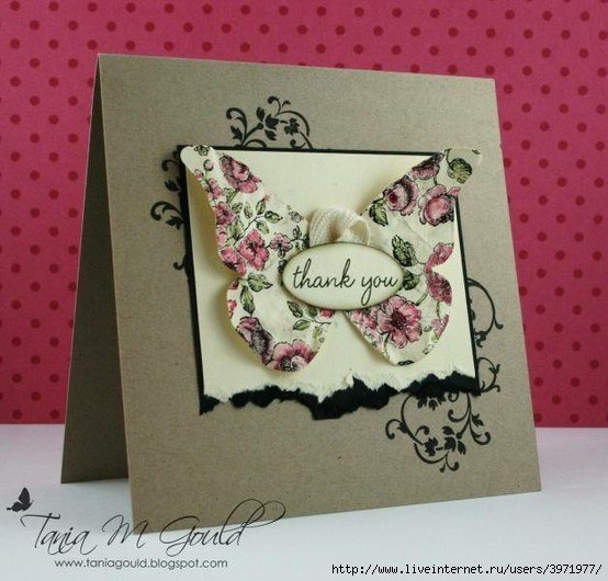 Открытки с бабочками. Идеи.