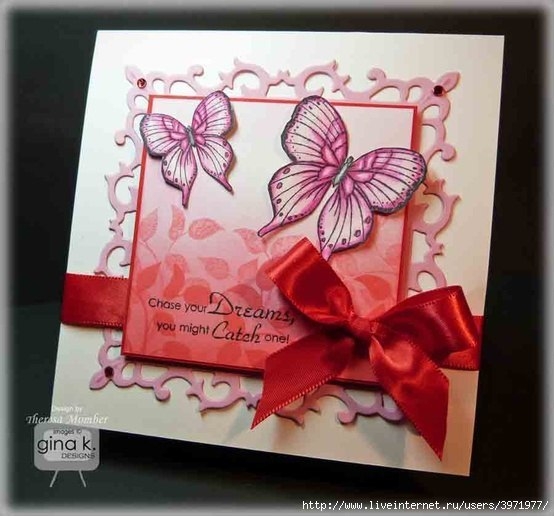 Открытки с бабочками. Идеи.