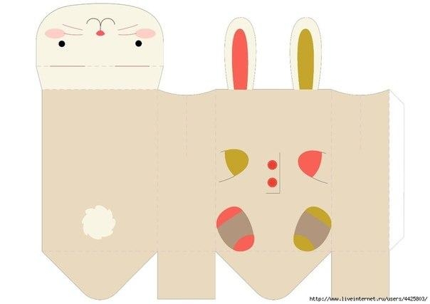 Упаковка для детского подарка Зайчик Упаковка для детского подарка Зайчик