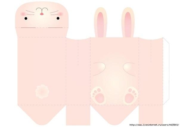 Упаковка для детского подарка Зайчик Упаковка для детского подарка Зайчик