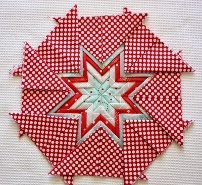 Салфетка в технике лоскутное шитье