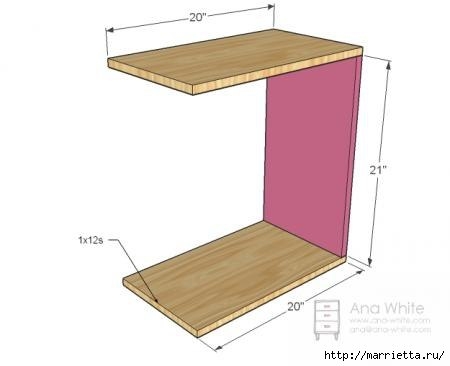 Нестандартный журнальный столик своими руками