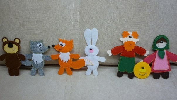 Сказки в кармашке. Игрушки из фетра. Идеи для вдохновения.